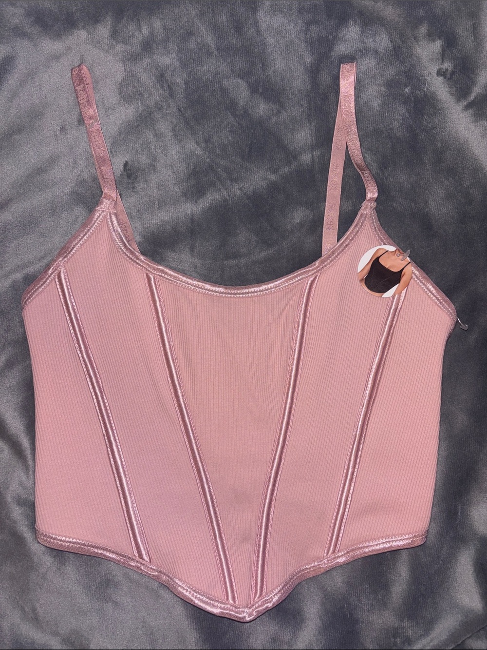 Kensie Rose Pink Corset-Style Camisole